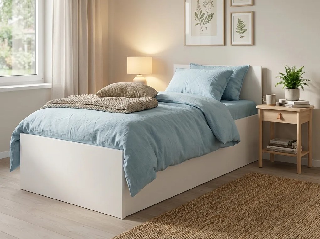 Łóżko SOFIA 80 x 200 cm, białe Stelaż: Bez stelaża, Materac: Materac Coco Maxi 20 cm