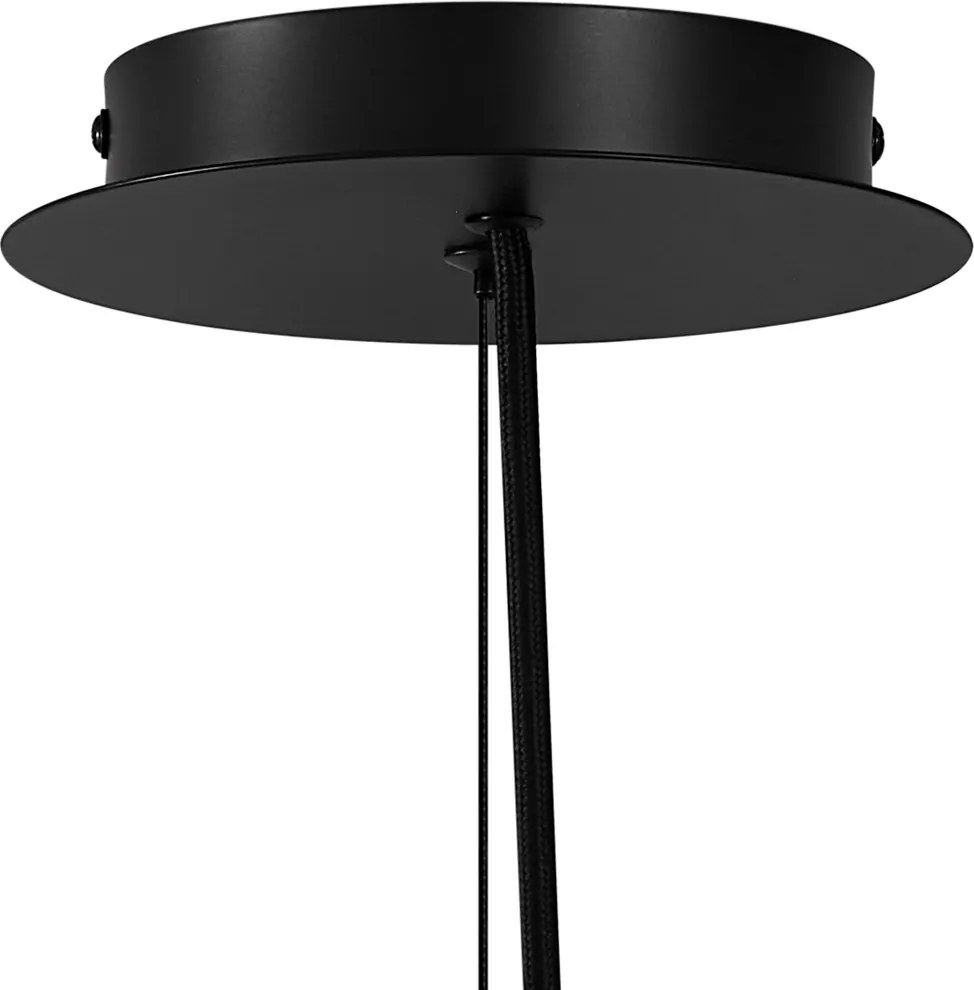 Inteligentna lampa wisząca czarna z przydymionym szkłem okrągła 6-punktowa z WiFi C35 - Mochan