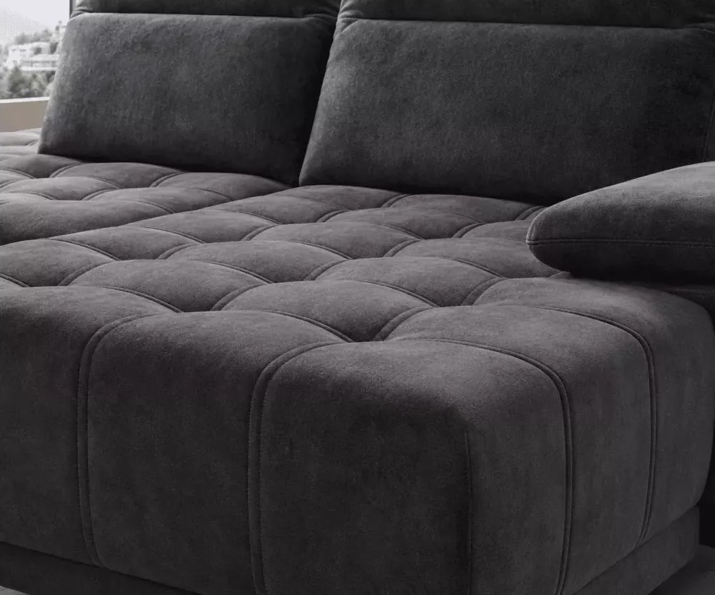 Nowoczesny narożnik Focus XL z elektrycznym siedziskiem i funkcją relax