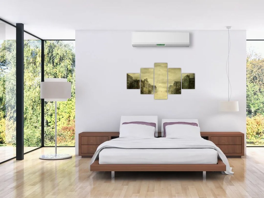 Obraz westernowego miasteczka (125x70 cm)
