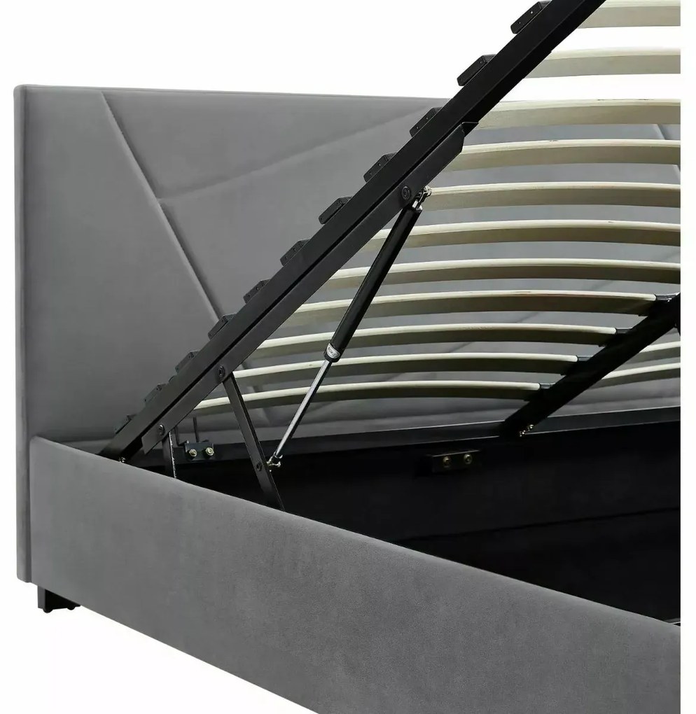 ŁÓŻKO COLUMBIA VELVET 140X200 KOLOR SZARY TAP.192 SIGNAL