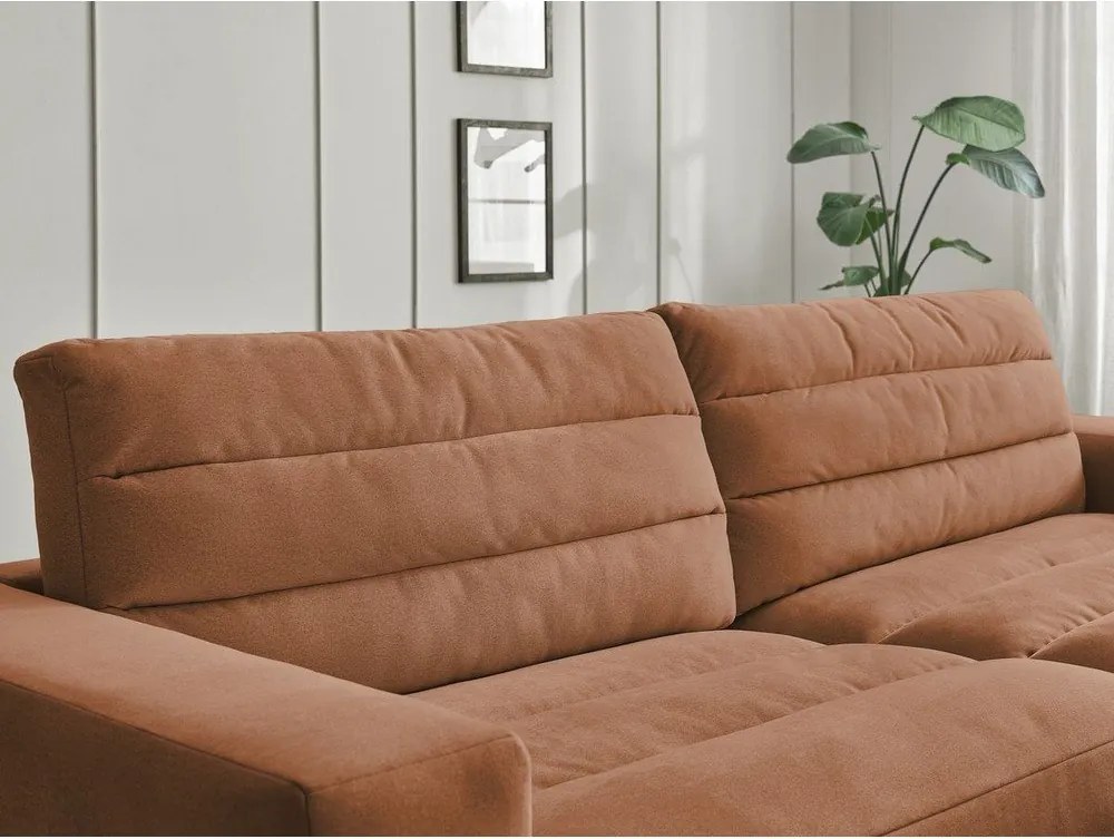 Pomarańczowa aksamitna sofa 276 cm Sierra – Bobochic Paris