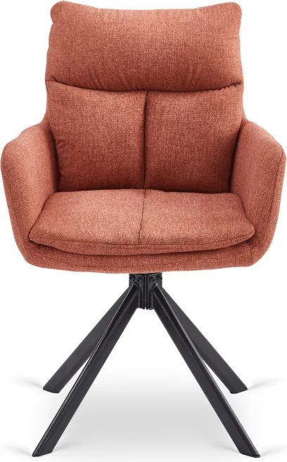 Krzesło Tapicerowane Obrotowe do Salonu PAUL Rude Nowoczesne