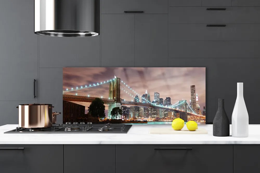 Panel Szklany Monumentalny Most nad Metropolią