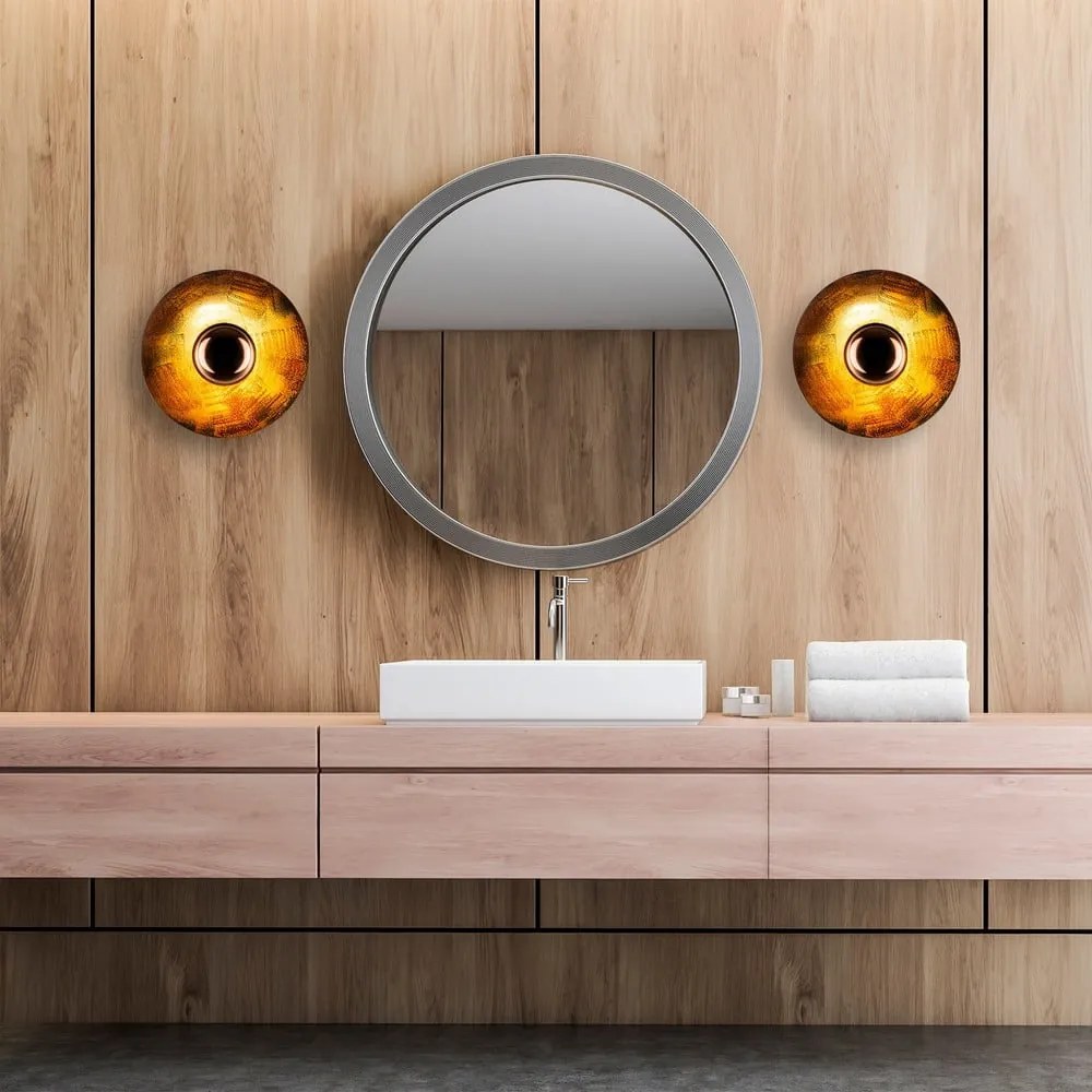 Kinkiet w kolorze miedzi ø 28 cm Kurt – Opviq lights