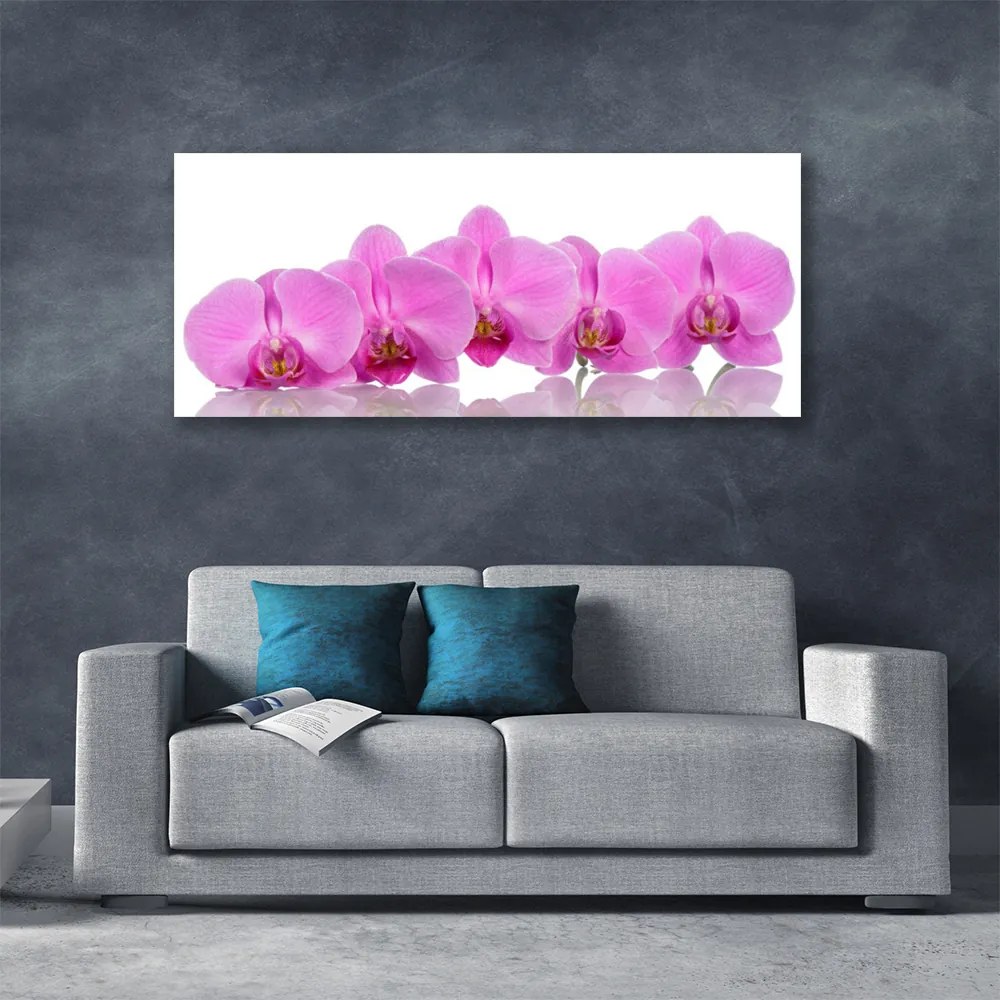 Obraz canvas Różowa Orchidea w Zbliżeniu