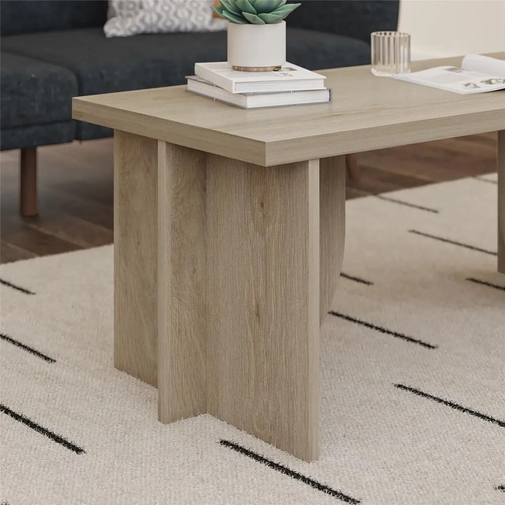 Stolik w naturalnym kolorze 48x106 cm Voler – Novogratz