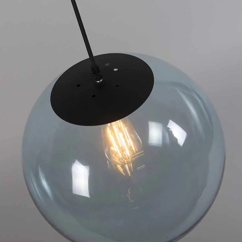 Lampa wisząca w stylu art deco szara 35 cm - Pallon ArtDeco Oswietlenie wewnetrzne