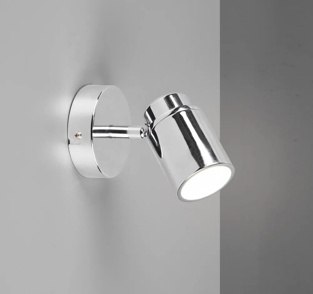 Metalowa lampa punktowa w kolorze błyszczącego srebra 10x9 cm Angelo – Trio