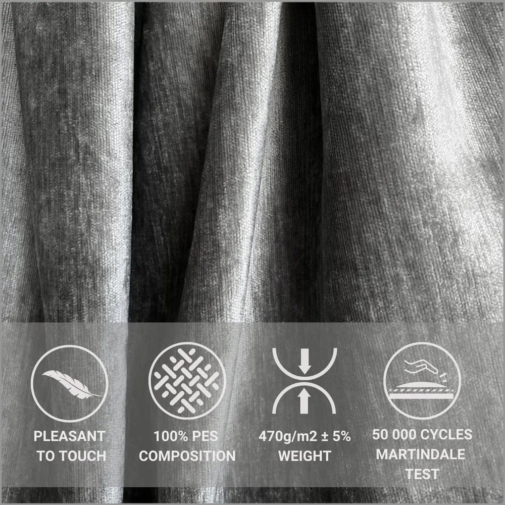 Szare tapicerowane łóżko dwuosobowe ze schowkiem ze stelażem 140x200 cm Etero – Maison de Rêve
