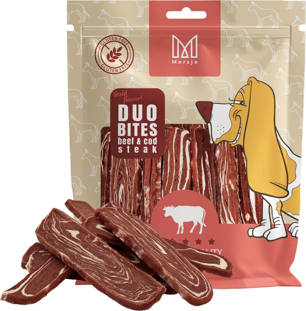 Przysmak dla psa Duo Smaków - Stek Wołowy z Dorszem Mersjo 300g