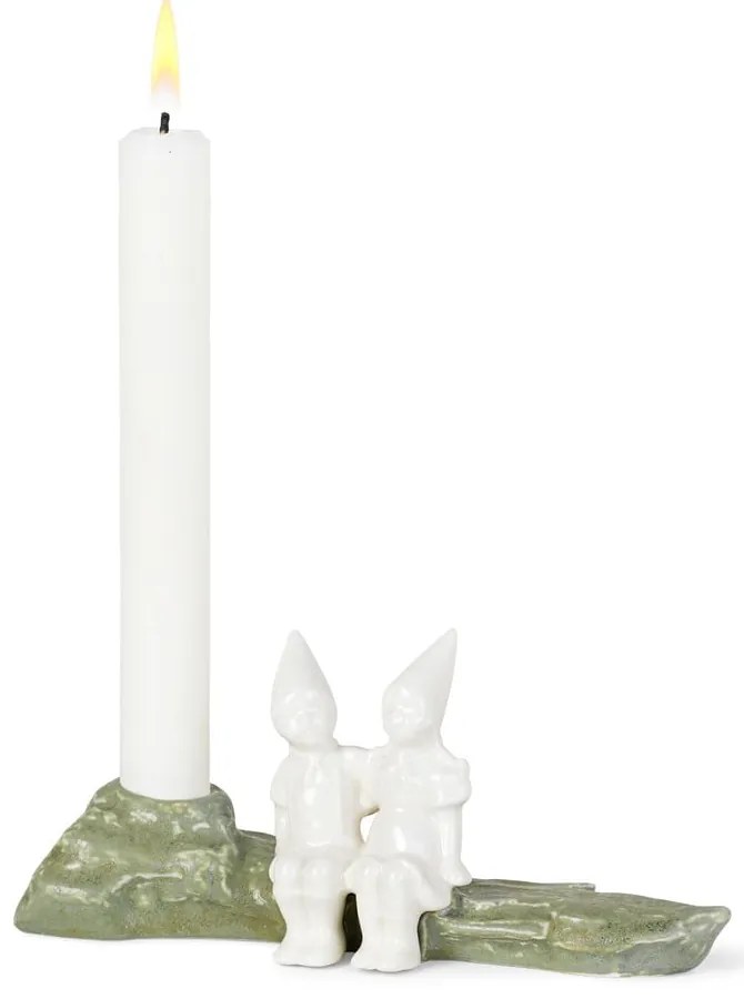 Świąteczny kamionkowy świecznik Kähler Design Christmas Tales, dł. 19 cm