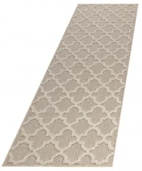 Dywan zewnętrzny sznurkowy Patara Koniczyna beżowy 80 cm x 250 cm