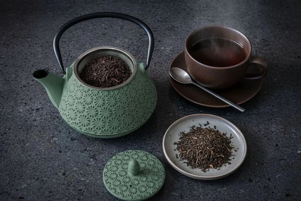 Czajnik żeliwny z zaparzaczem TAKI, 1000 ml