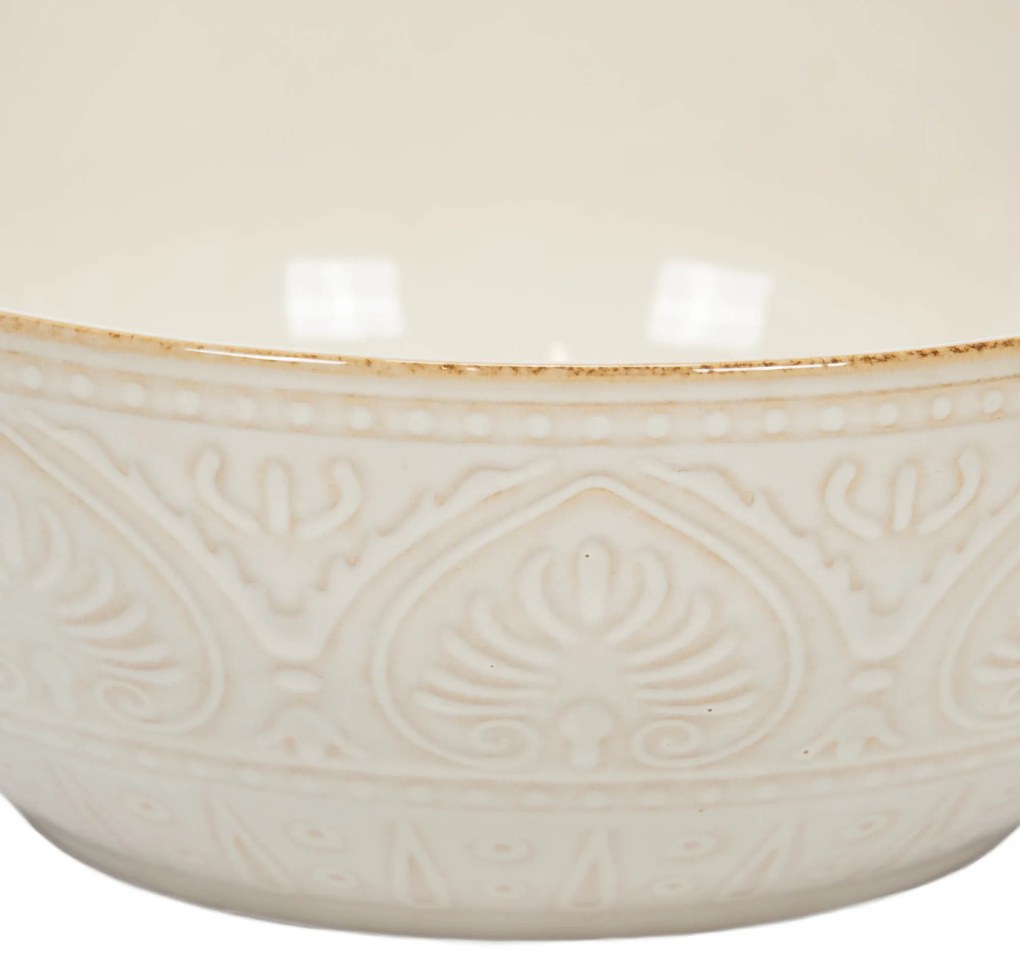 Ceramiczna miska ze żłobionym wzorem, 1900 ml