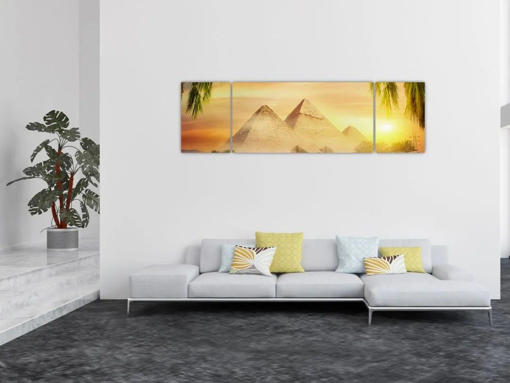 Obraz - Piramidy (170x50 cm)