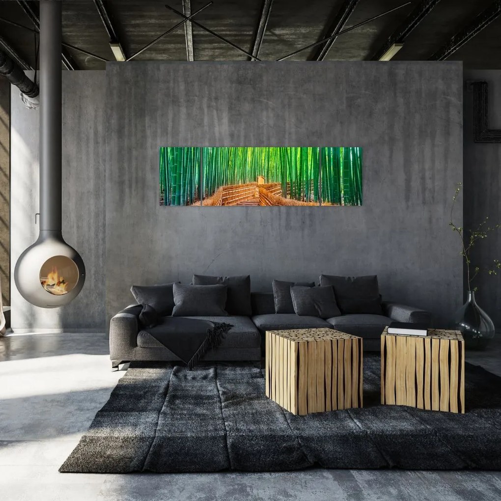 Obraz - Japoński las bambusowy (170x50 cm)
