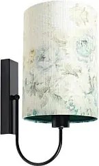 Nowoczesny kinkiet z abażurem w kwiaty - S373 E8-B25