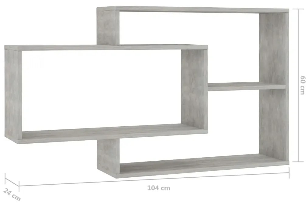 Zestaw półek ściennych w kolorze betonu M8-H22