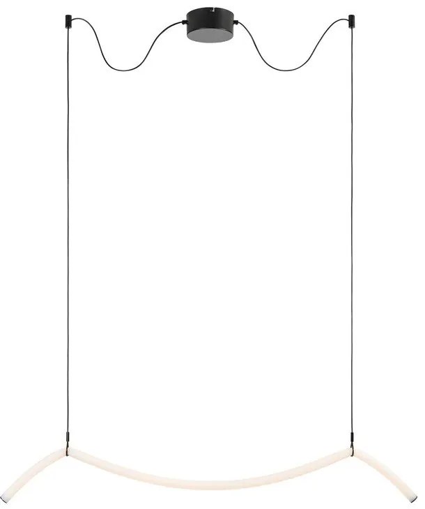 Czarno-biała lampa wisząca LED Melt – Markslöjd