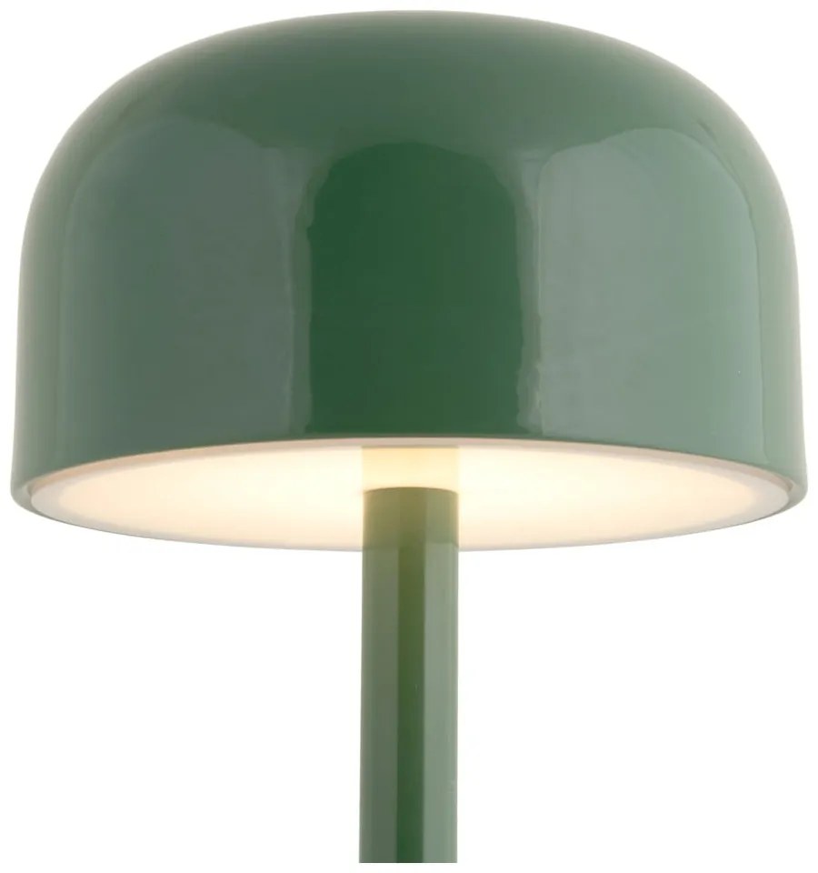 Zielona lampa stołowa LED z metalowym kloszem (wysokość 24,5 cm) James – Leitmotiv