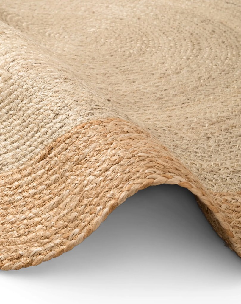 Dywan naturalny jutowy Jutta złoty 120 cm x 120 cm koło