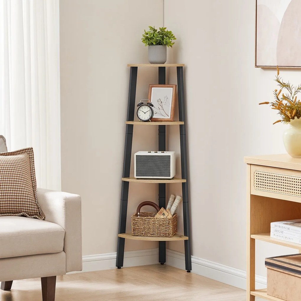 Narożny regał TAYLOR ARTISAN 4 półki, 125x34cm