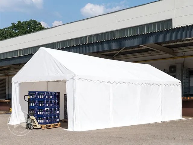 TOOLPORT 4x8m Namiot magazynowy, PVC 750, ciemnozielony - (7203)