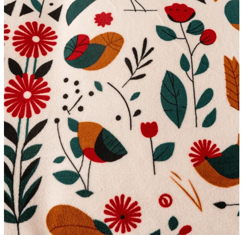 PrzytulneMieszkanie.pl PrzytulneMieszkanie.pl Pościel z mikropluszu RETRO BIRD kolorowa Rozmiar pościeli: 2 szt 70 x 90 cm | 200 x 220 cm