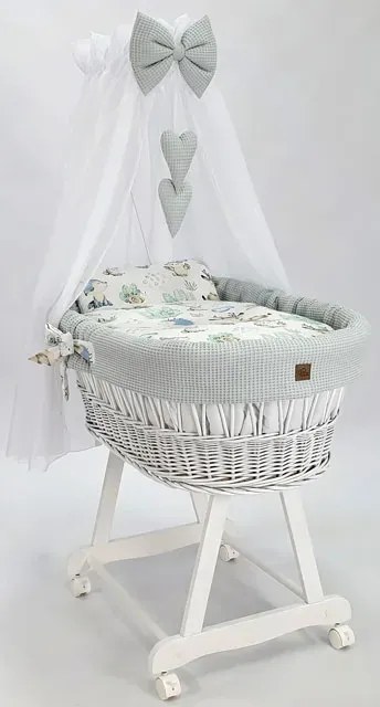 Szary zestaw kosz z baldachimem D6-C60