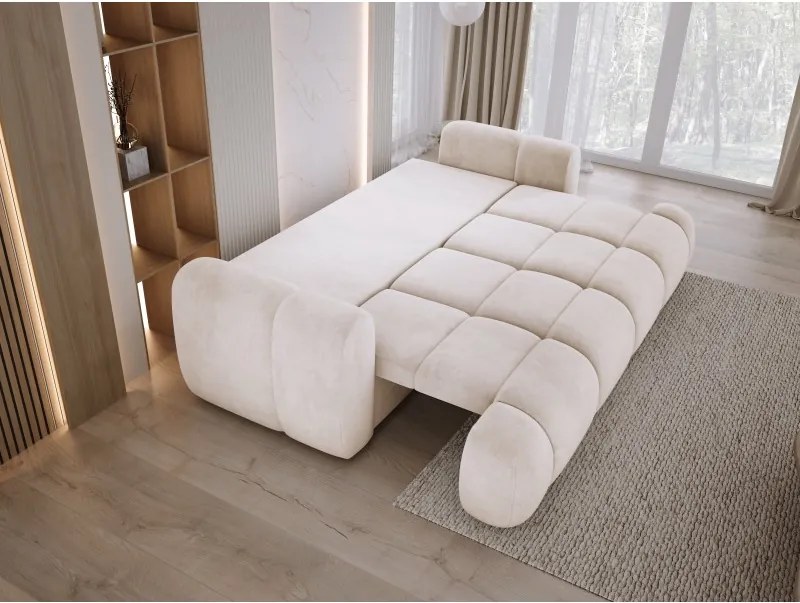 Sofa Kanapa BOMO 3 osobowa z funkcją spania i pojemnikiem w tkaninie SALVADOR 01 WERSAL