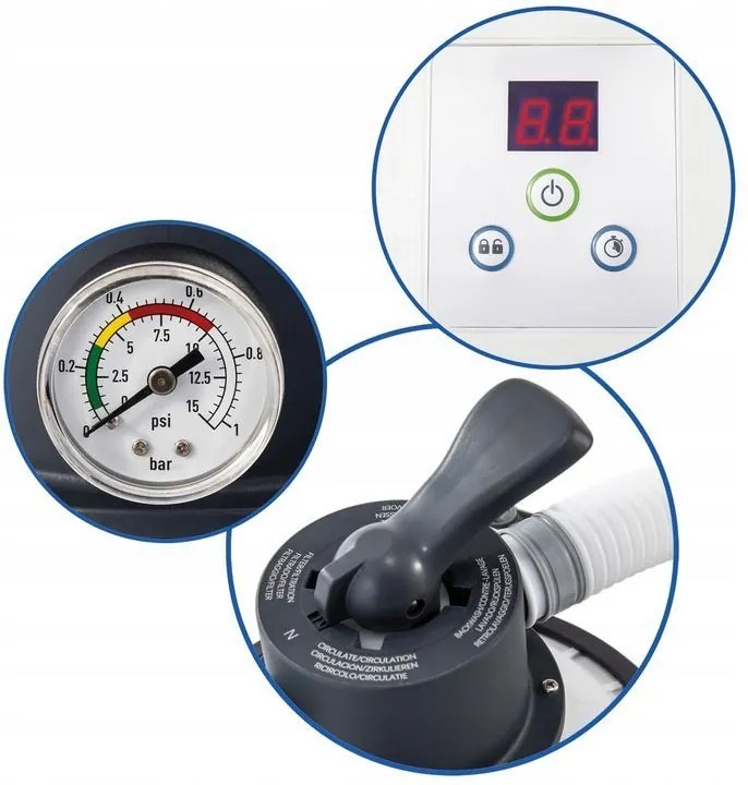 Pompa filtrująca piaskowa do basenu Intex 642 - pompa basenowa 3500 l/h z timerem
