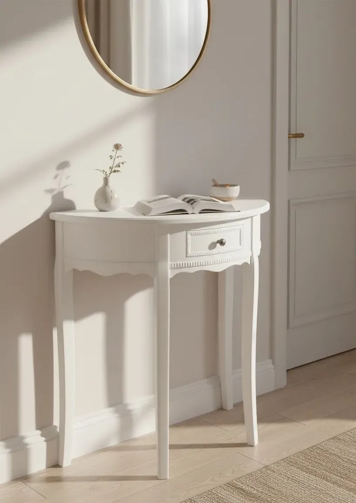 Półokrągły stolik typu konsola C6-S59