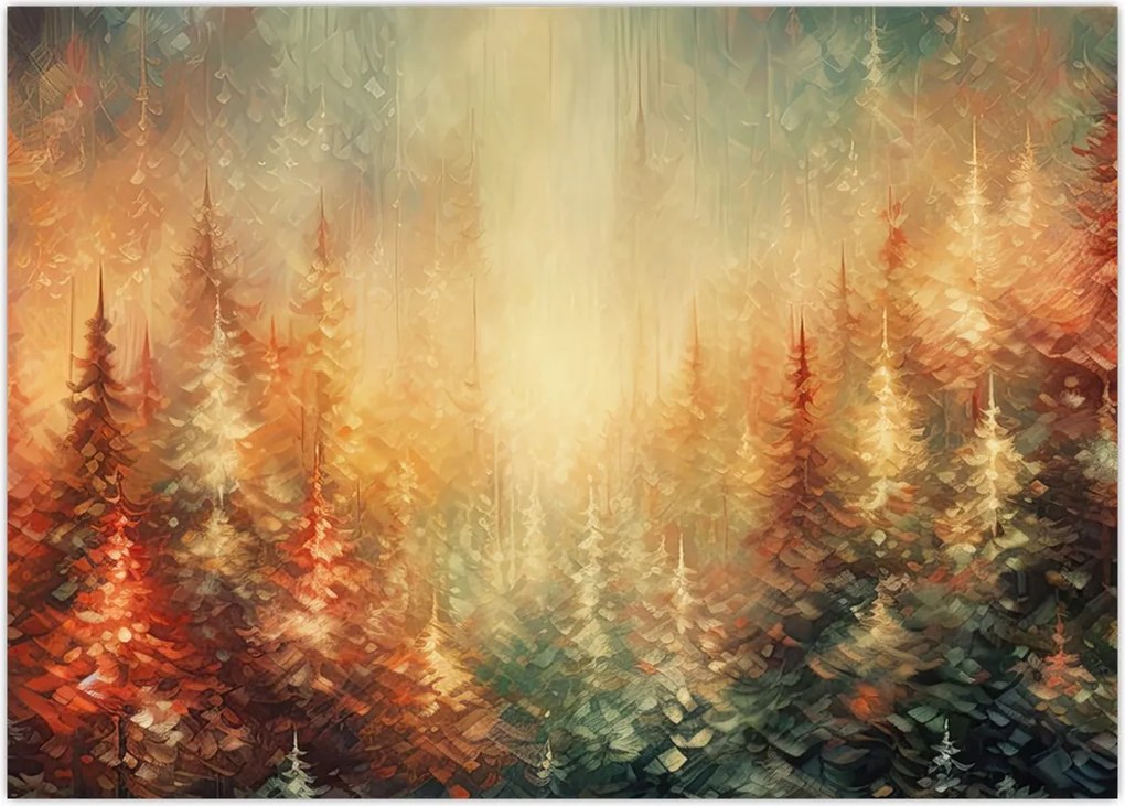 Obraz - Malowanie lasów (70x50 cm)