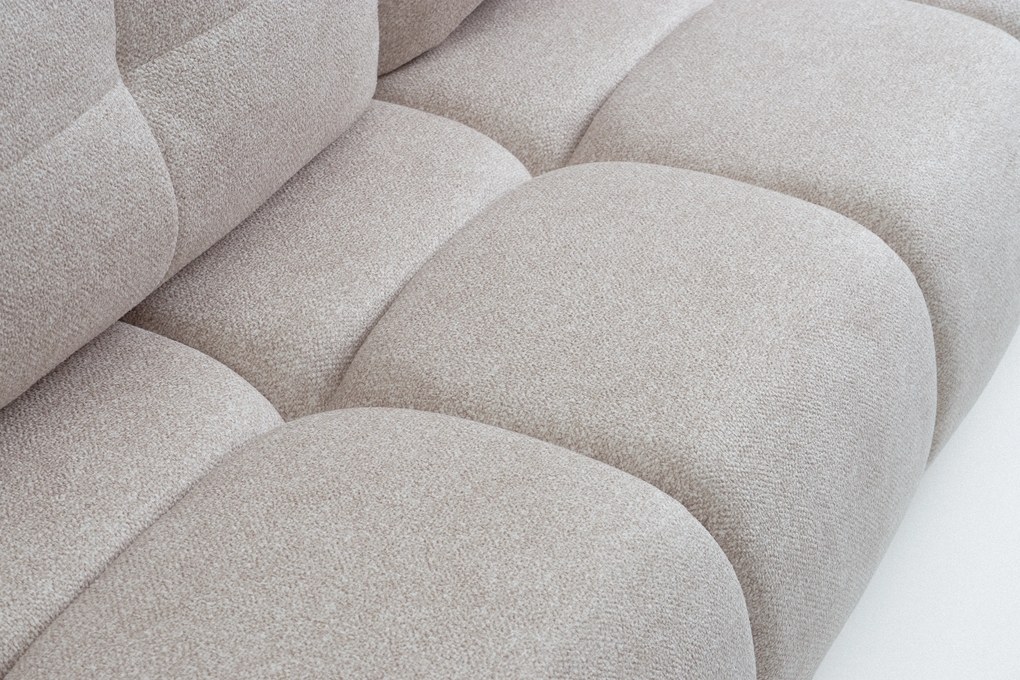 Kanapa Lerio z funkcją spania - jasno beżowa dzianina hydrofobowa Blur 02