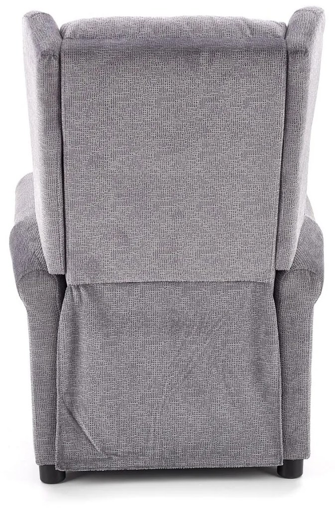 Fotel Uszak Rozkładany z Masażerem Popielaty, Szary AGUSTIN M