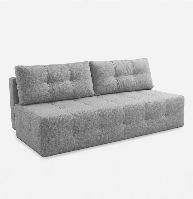 Sofa z Funkcją Spania MORANA Szara Szenil Nowoczesna