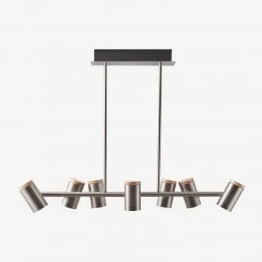 Lampa Sufitowa Kierunkowa Z 7 Punktami Świetlnymi Z Żelaza Amaranto Chrome - Sklum