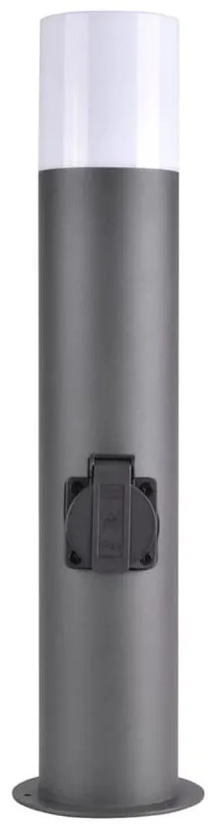 Lampa zewnętrzna DALLAS 1xE27/12W/230V IP44 antracyt z gniazdkiem