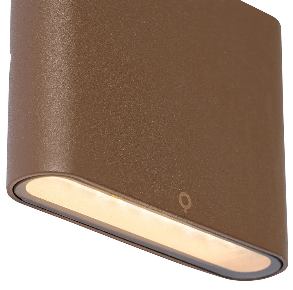 Zewnetrzna Nowoczesna lampa ścienna zewnętrzna rdzawo-brązowa 11,5 cm z LED IP65 - Batt Nowoczesny Oswietlenie zewnetrzne