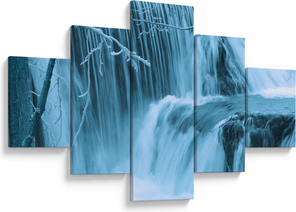 Obraz - lodowe wodospady (125x70 cm)