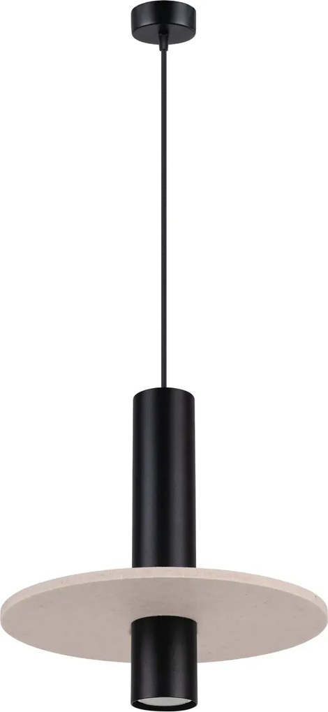 Beżowa nowoczesna lampa z nietypowym kloszem N0-G35