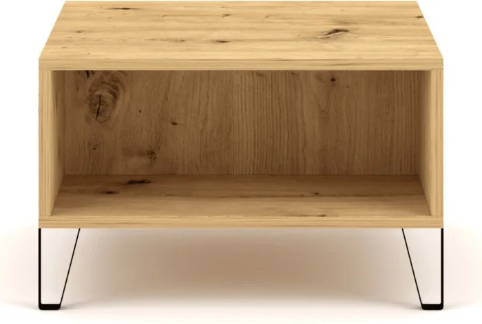 Ława Kwadratowa z Półką BACARDI 60 cm Dąb Artisan Do Salonu Nowoczesna