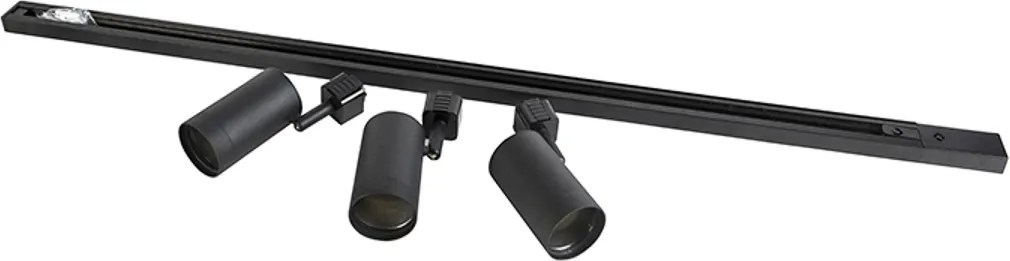 Inteligentny system oświetlenia szynowego czarny z 3 WiFi GU10 1-fazowy - Iconic Jeana