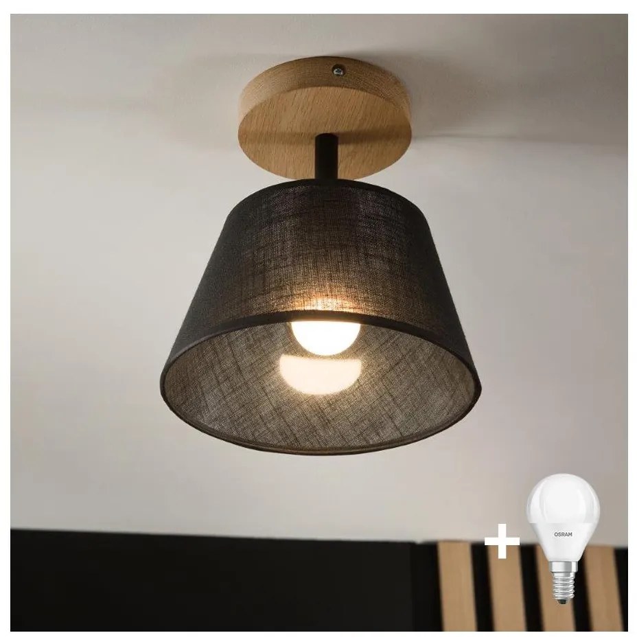 Brilagi - LED  Żyrandol natynkowy ANTHONY 1xE14/60W/230V dąb/czarny