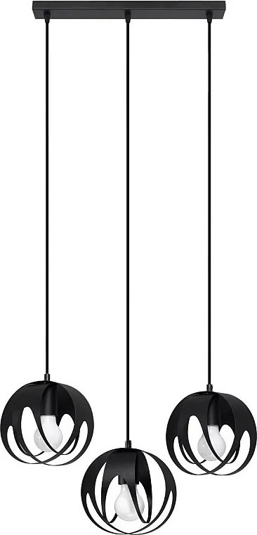Lampa wisząca TULOS 3L czarna