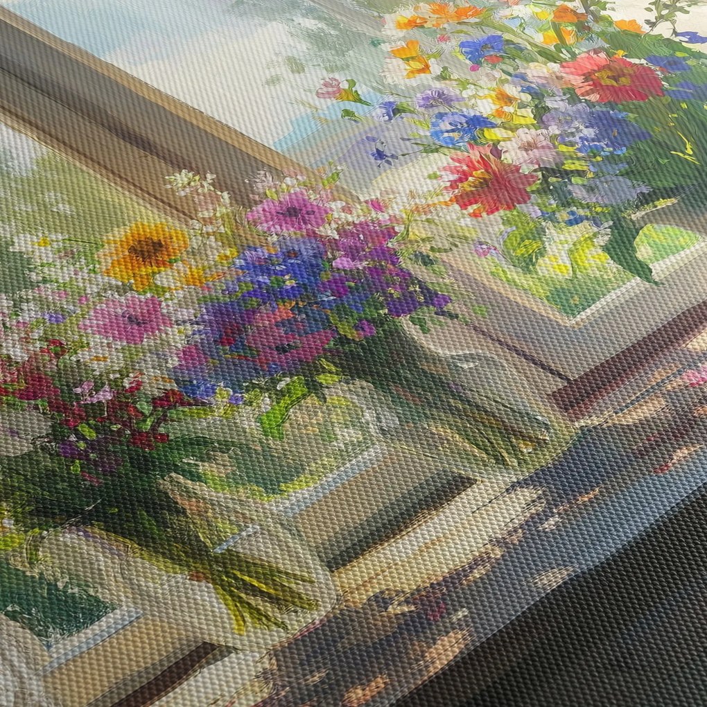 Obraz - Bukiet przy oknie (70x50 cm)