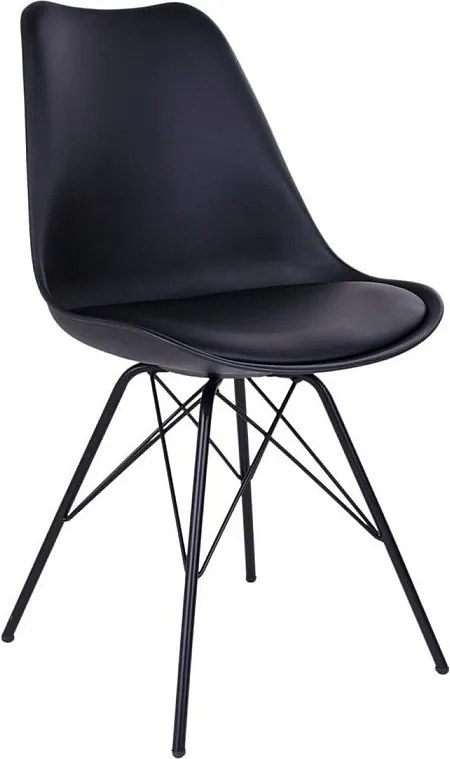 Zestaw 2 Krzeseł Oslo, Czarny, 55x48x84 cm, Kendra Home