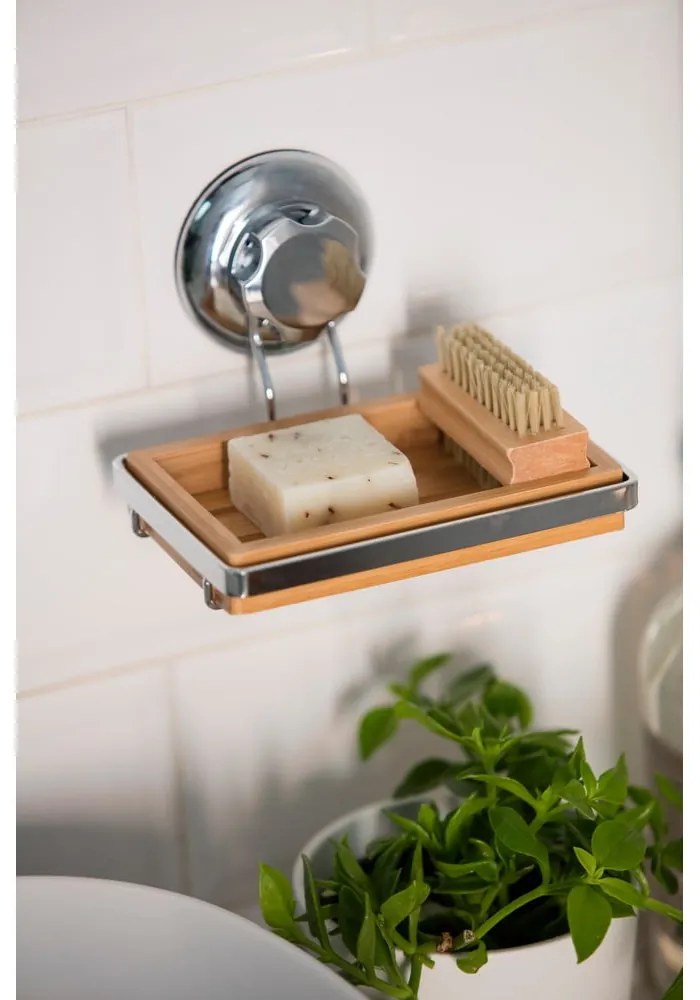 Mydelniczka bambusowa z przyssawkami Compactor Spa