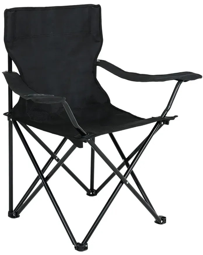 Czarne przenośne krzesło turystyczne Z6-G62